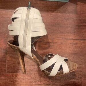 NEW LAST CHANCE MARCIANO White ankle strap high heels
